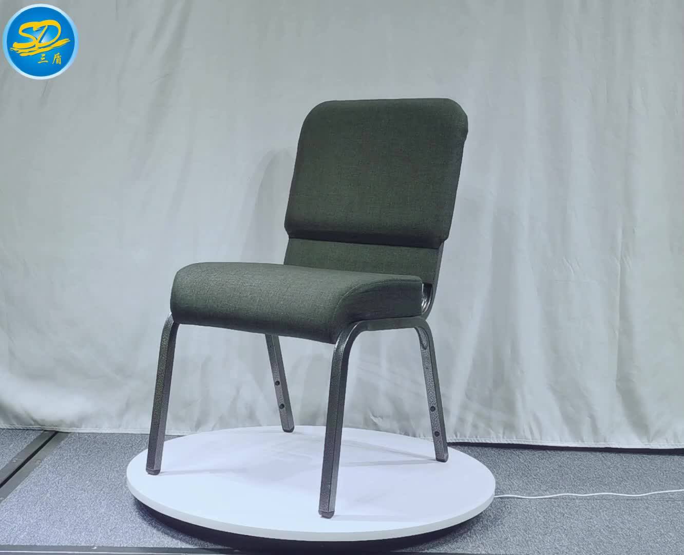 Navy Blue Fabric Stacking Design Church Chair Theater Auditorium Chair