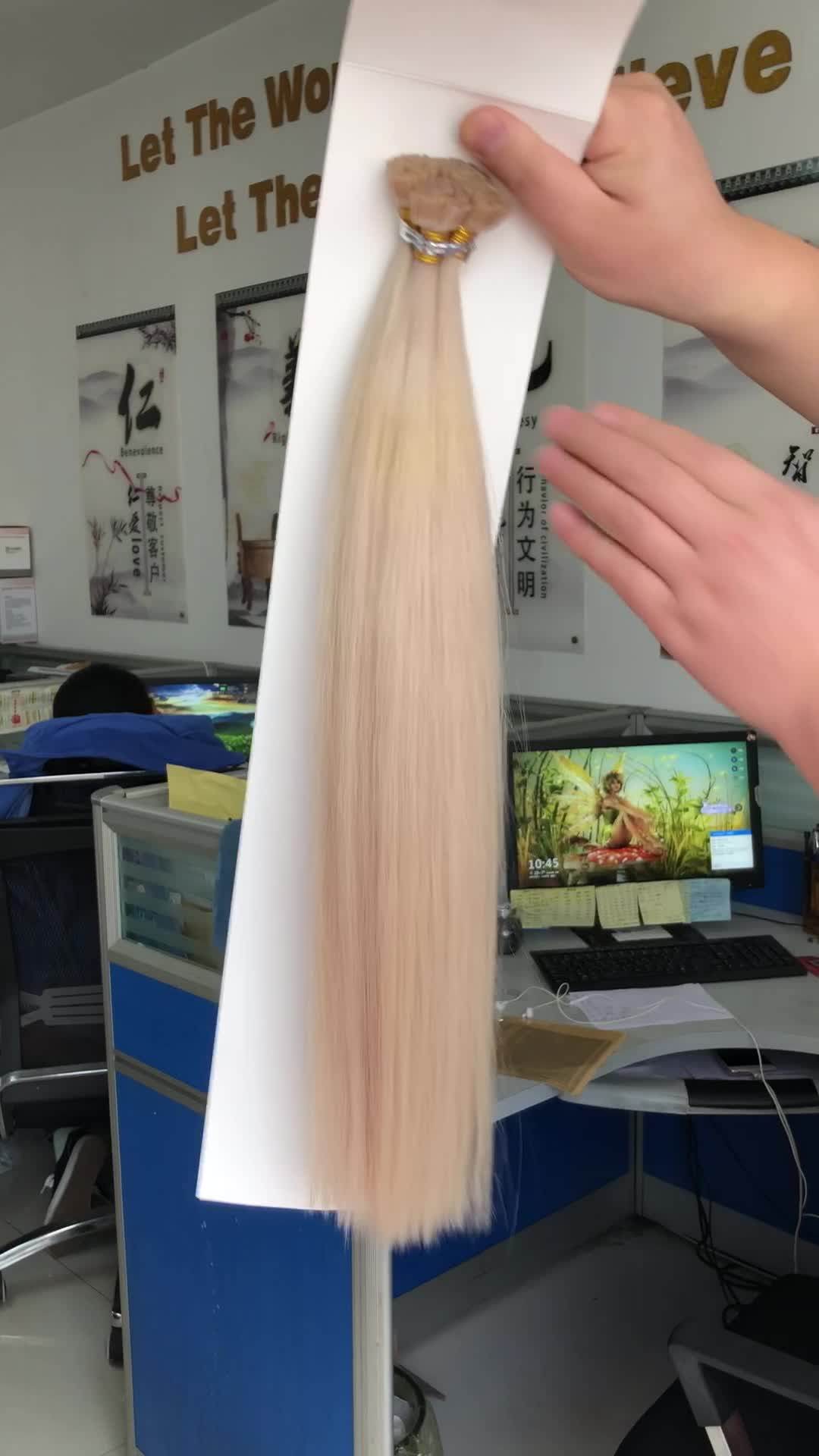 100 Cuticle Remy Human Hair Keratin Russian 1g Stick U Flat Pre Guled