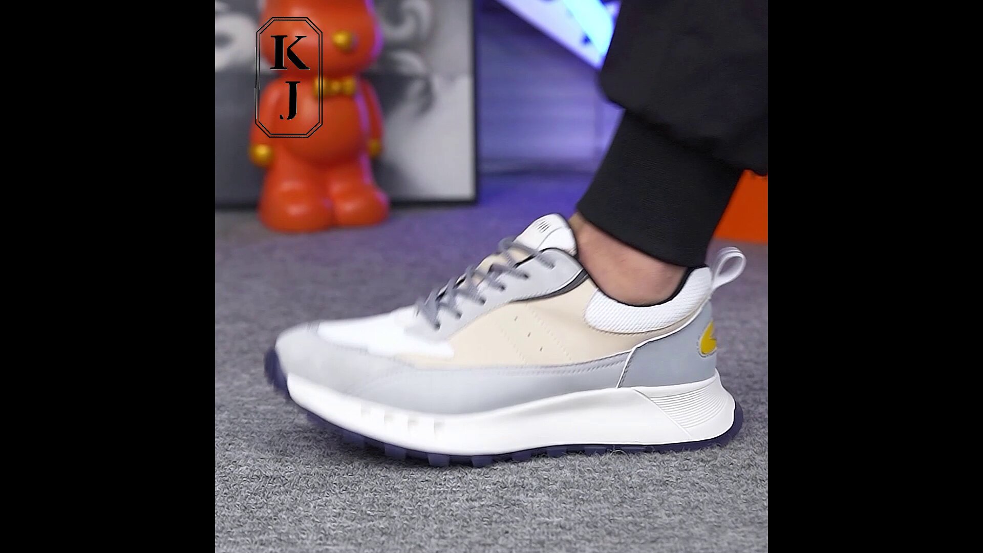 夏季男生必备！法国KJ集团网布透气运动鞋，增高休闲两不误，穿上就是焦点🔥_正装皮鞋_淘宝服装网