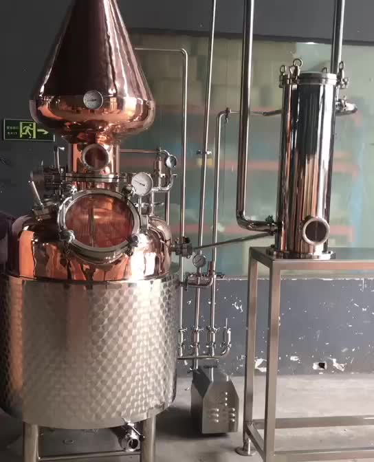 Copper Gin Rum Whiskey Pot Still Alcohol Distillation Equipment