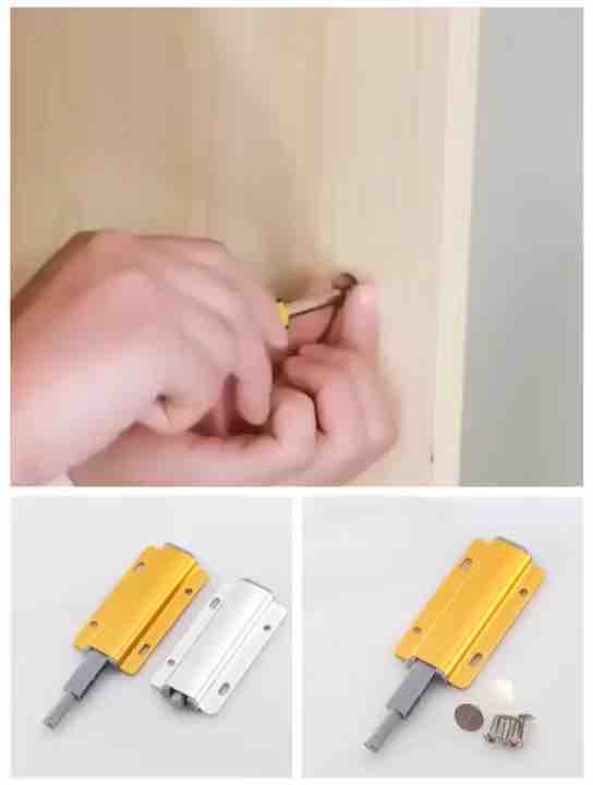 Integral cabinet door panel door opener Press bomb door switch Self-bomb invisible door Cabinet door rebound handle-free hinge
