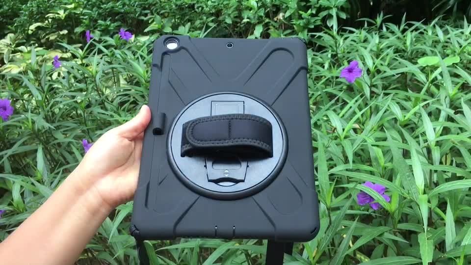 10.2 Inch Shockproof Tablet Case With Hand Strip And Shoulder Strap For