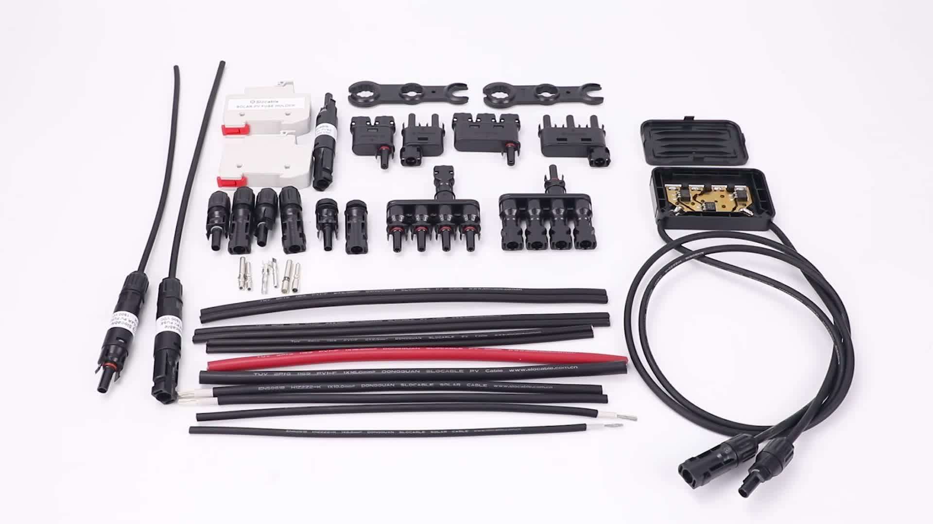 Slocable Solar Pv System High Voltage Power Cable Twin Core Cable 6mm2