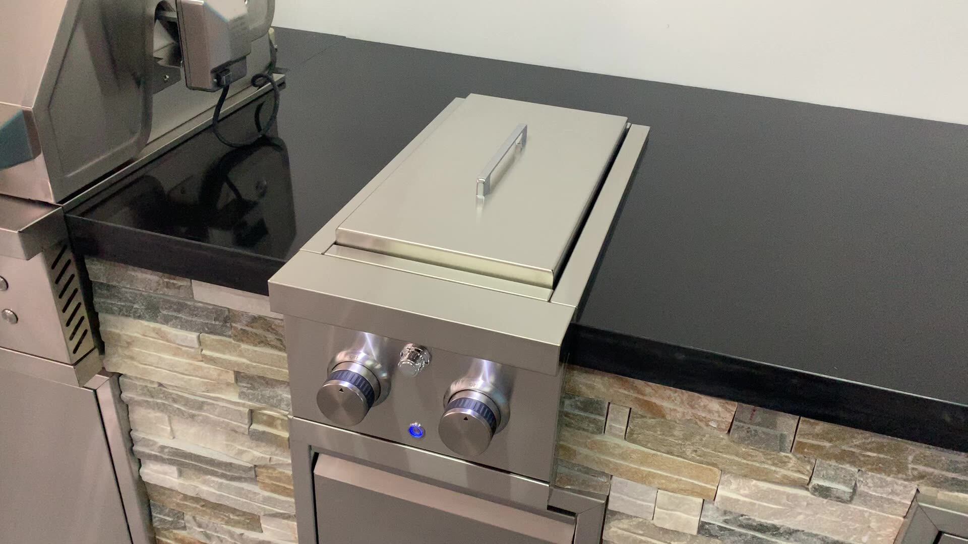2 Burner Hooded Gas BBQ + Window, Stainless Steel Barbeque - Barbecue Grill main image 1