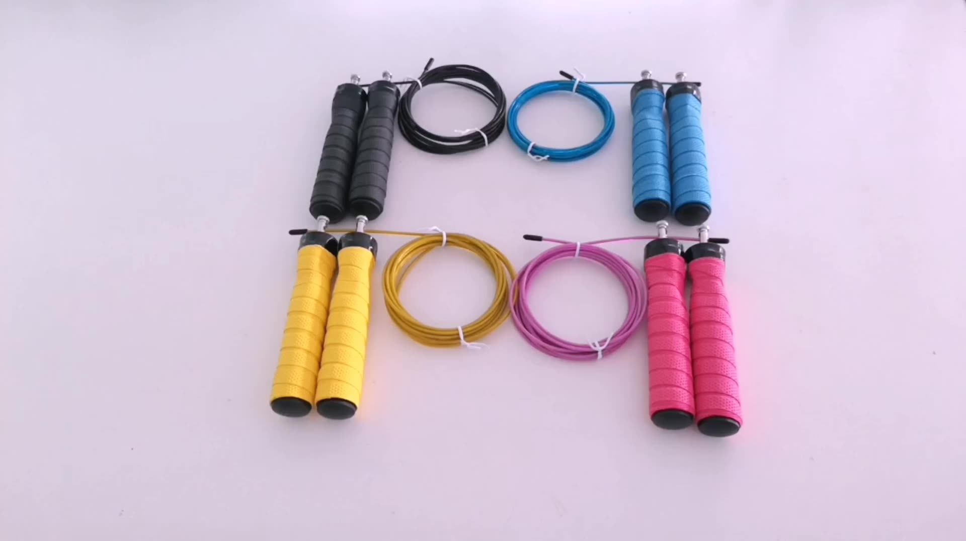 Professional Adjustable Steel Cable Pink Speed Strong Skipping Weighted