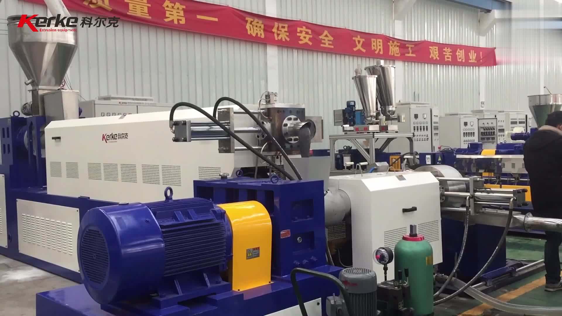 Two Stage Single Screw Eps Foam Recycling Extruder Line Mother Baby