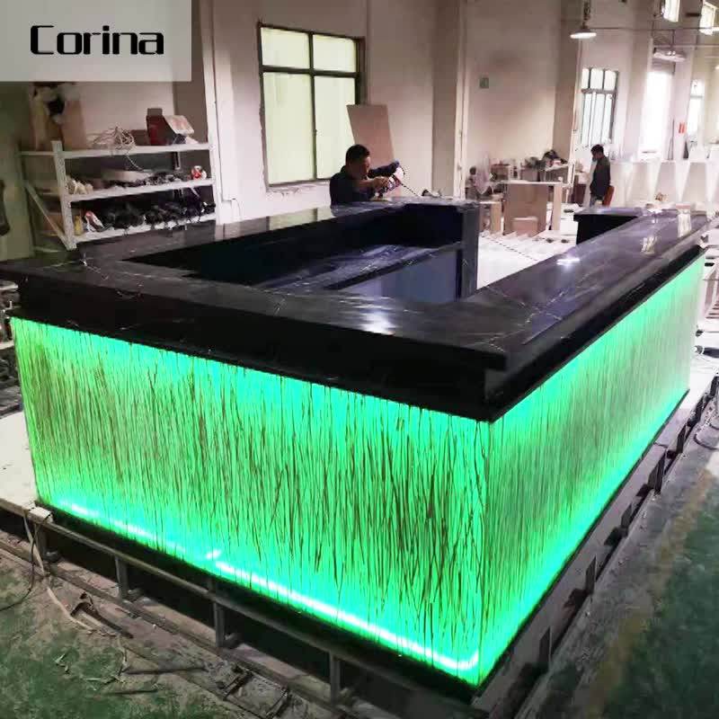 Cheapest Acrylic Solid Surface Light Up Bar Counter Led Bar Table