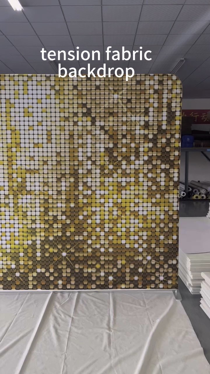 New Design Pillow Case Backdrop Double Sided Printing Banner Stand