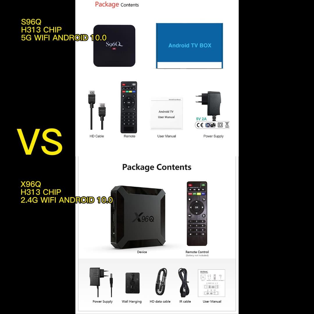 Factory Set Top Box Smart Android 10 Tv Box S96q 2gb 16gb Allwinner