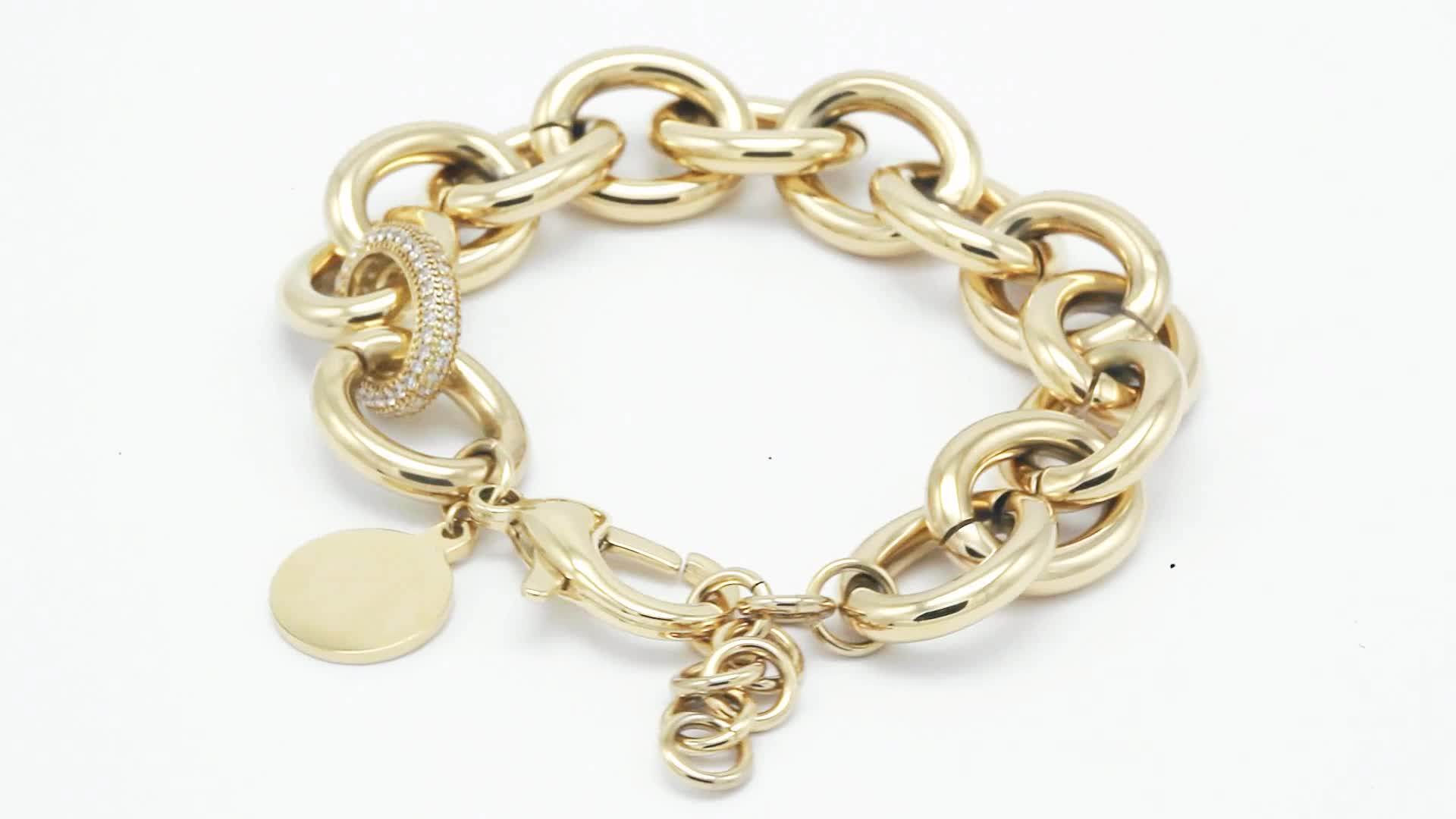 Stainless Steel Jewelry 18k Solid Gold Bracelets Buy Gold Bracelet