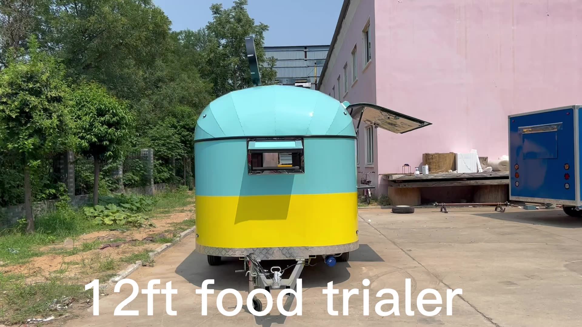 Remorque Foodtruck Mobile Food Catering Trailer Fully Equipped Outdoor