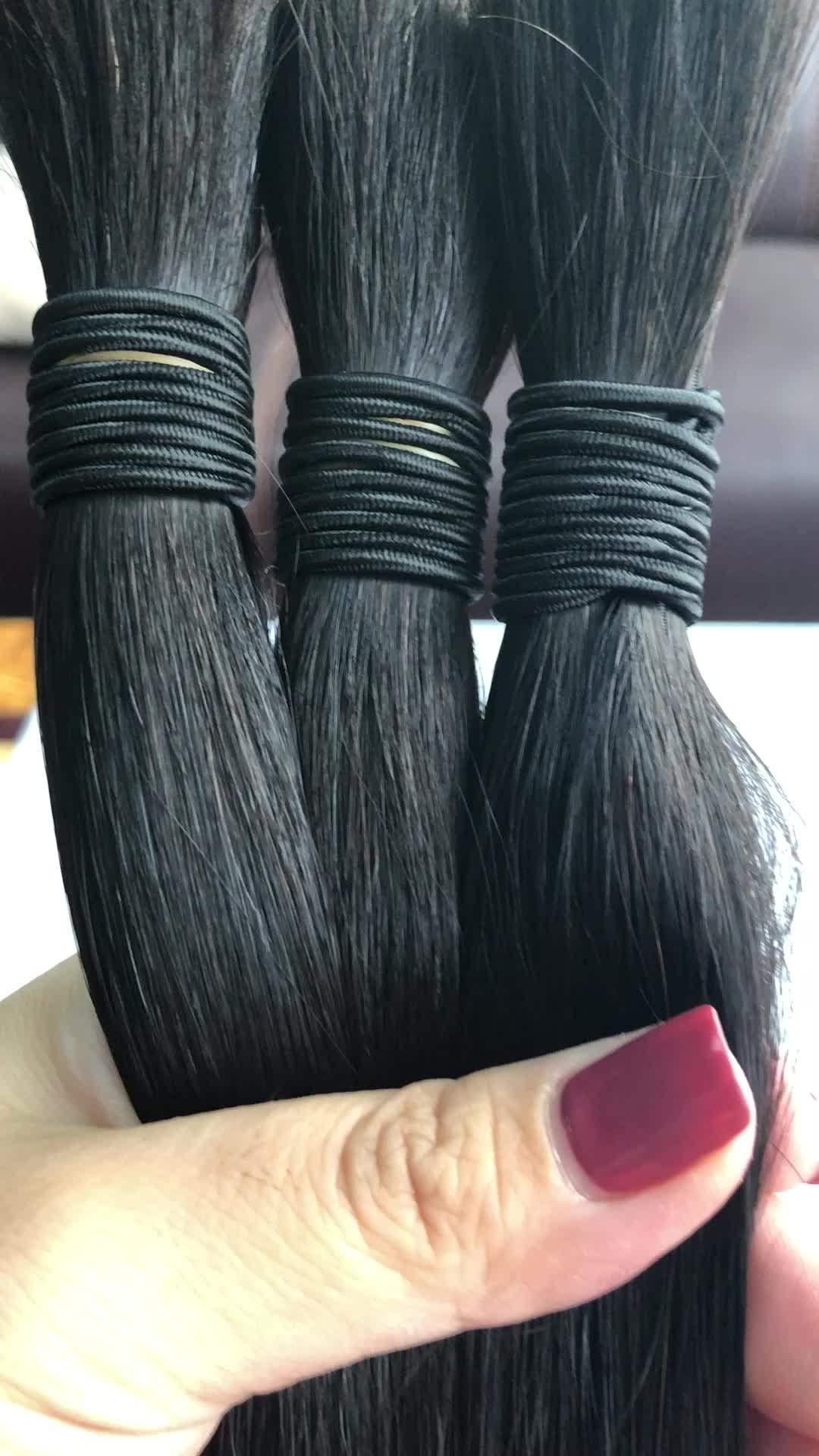 Vmae Brazilian Straight Natural Color Raw Unprocessed Hair Bulks 100g