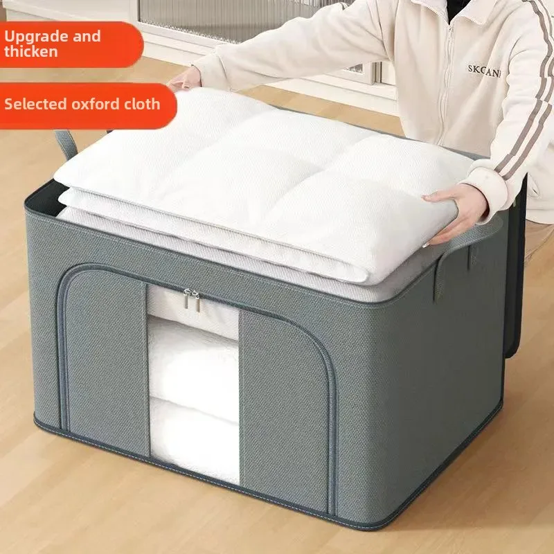 Quilt Storage Bag Large Capacity Household Quilt Clothes Organizer Oxford Cloth Foldableable Moving Artifact Packing Bag