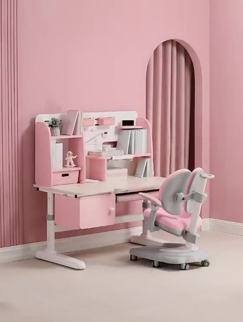 Cheap Wood Height Adjustable Student Writing Desk Set Ergonomic Wooden