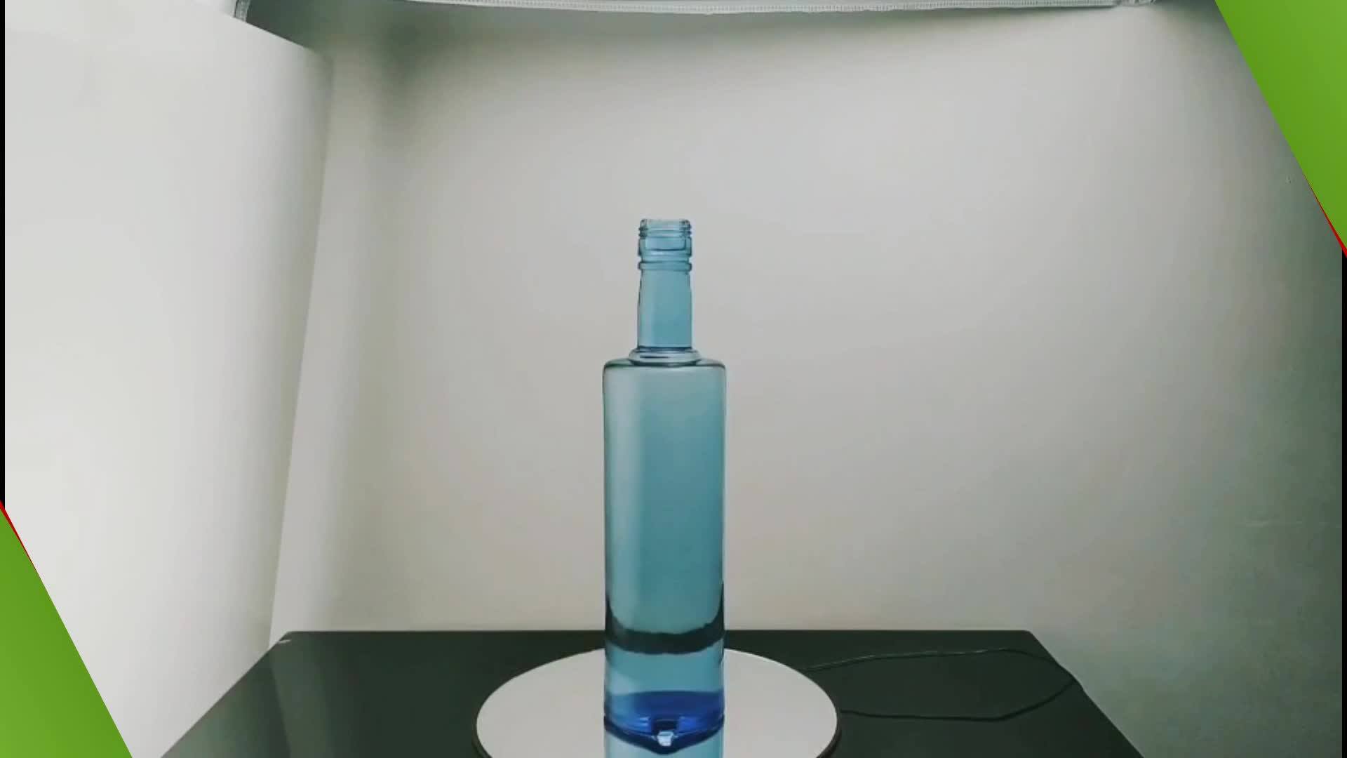 R75blue 200ml 250ml Cobalt Round Vodka 750ml Blue Glass Liquor Bottle