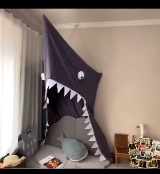 Shark Cotton Bed Canopy Hanging Tent Children Tent House Kids Play Bed