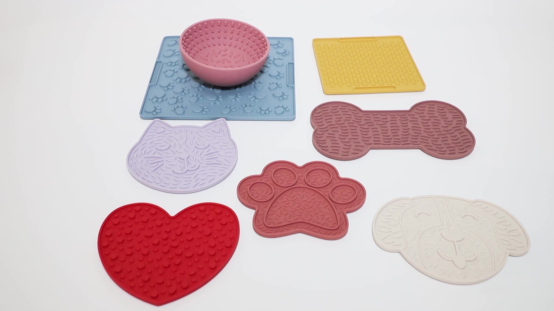 Silicone Cat Dog Licking Mat With Suction Cups Pet Feeding Lick Mat For Dogs Non Toxic Bpa Free