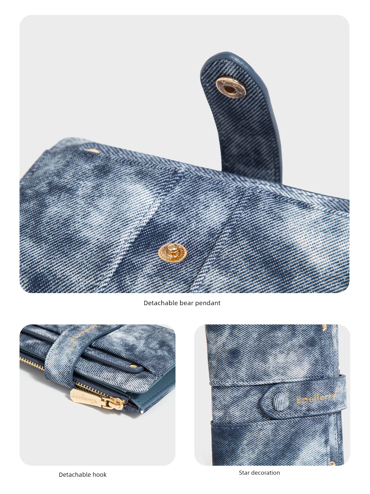 Dutao High-End Multi-Card Slot Short Wallet for Women, Multifunctional Zipper Coin Purse, Portable Card Holder Wallet for Students