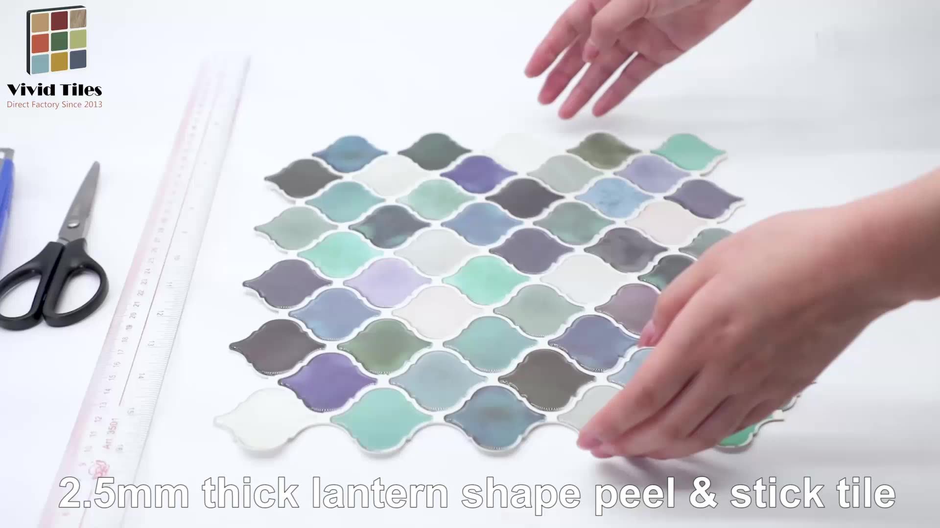 Premium Peel And Stick Tile Backsplash Stick On Teal Arabesque Self