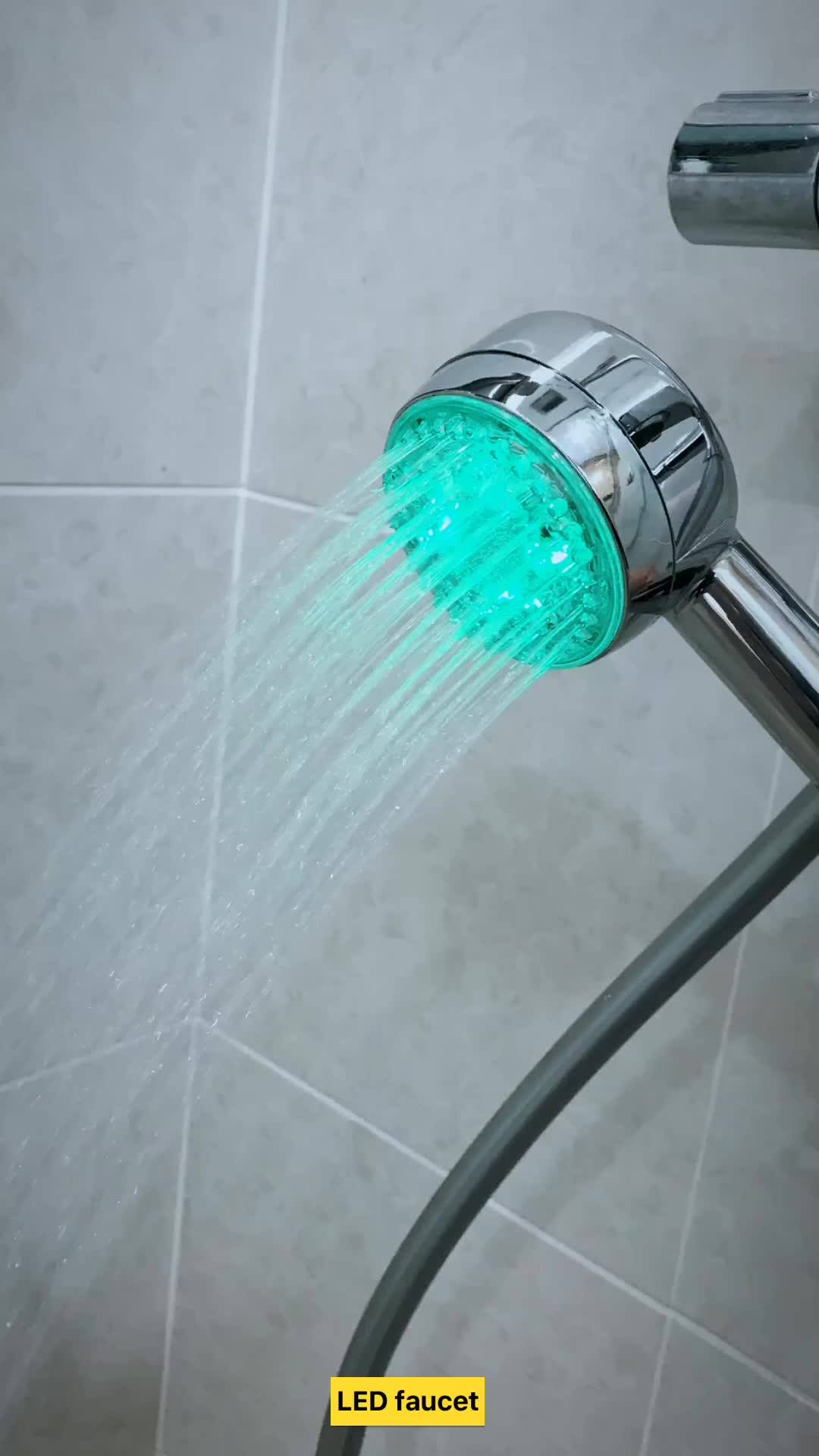 Temperature Sensitive Shower Faucet Light Water Pressure Power Multi