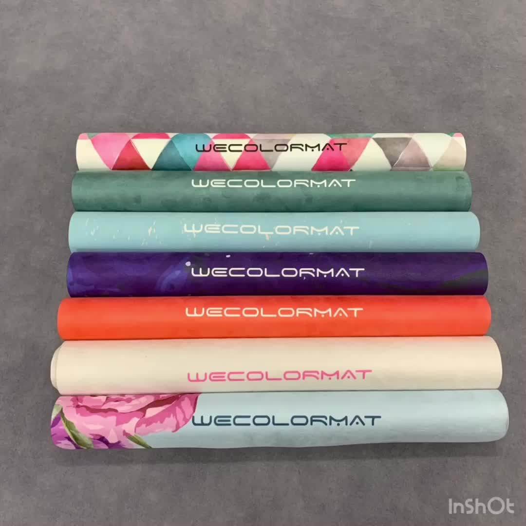 Dye Sublimation Heat Transfer Suede Yoga Mat With Strap Digital Printed