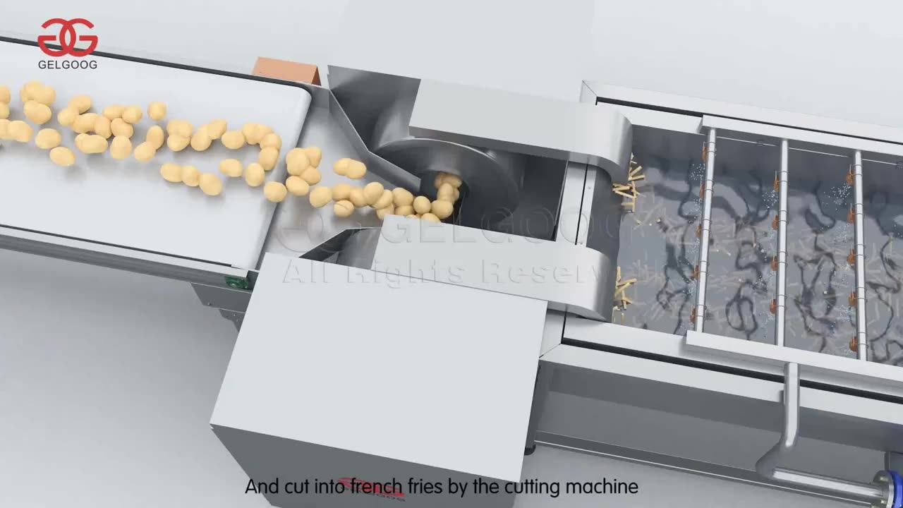 Factory Price Automatic Sweet Potato Finger Chips Machine Frozen French