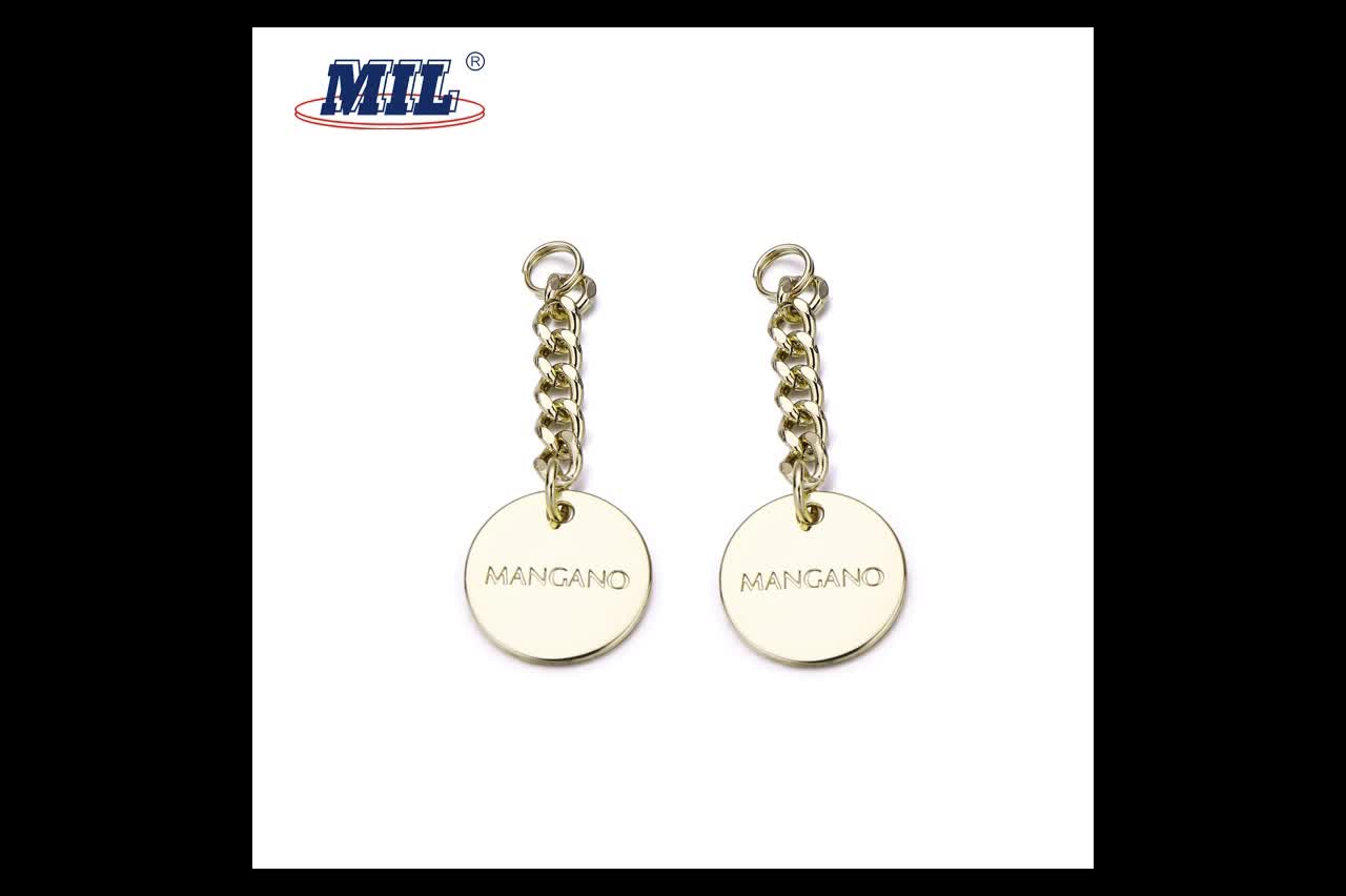 Custom Printed Engraving Logo Metal Clothing Jewelry Tags With Brass