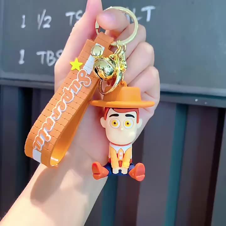 Cute Cartoon Toy Story Woody Buzz Mike Metal Pvc Keychain For Women ...