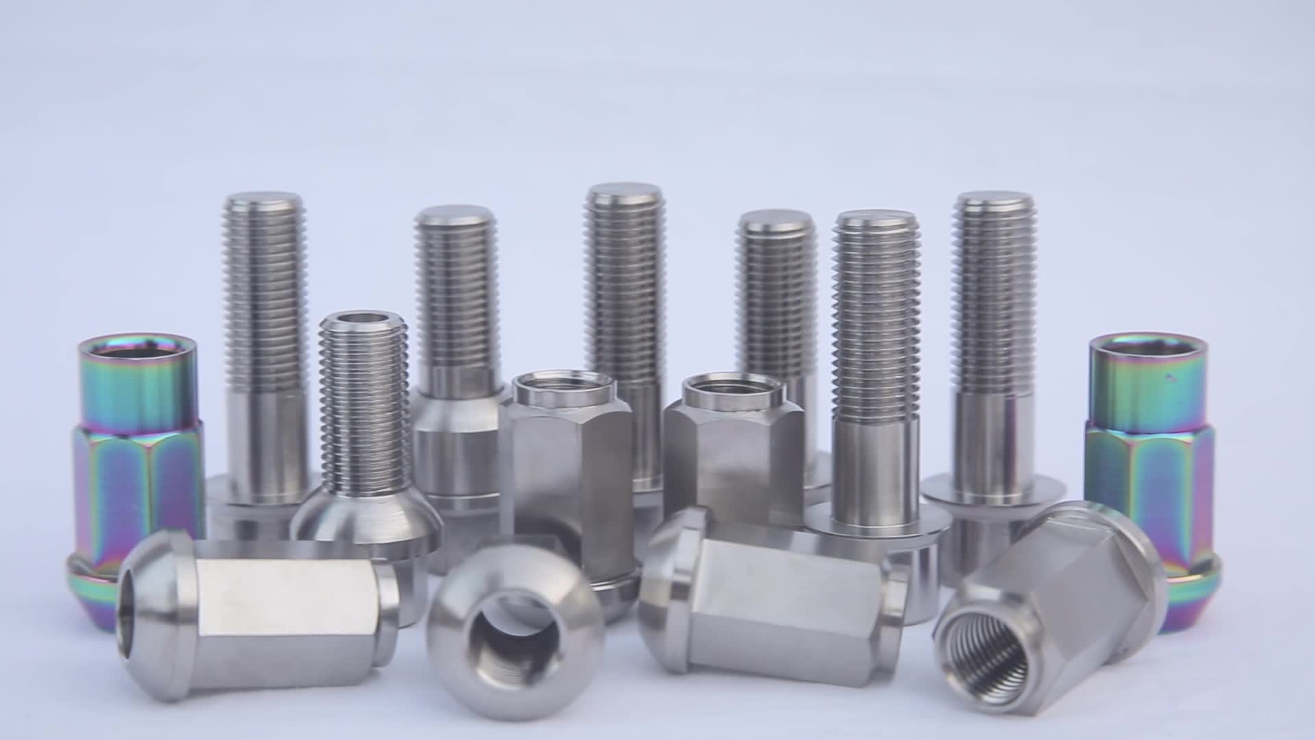 Gr2 Gr5 Din933 Din934 Baut Dan Mur Segi Enam Titanium Untuk Industri