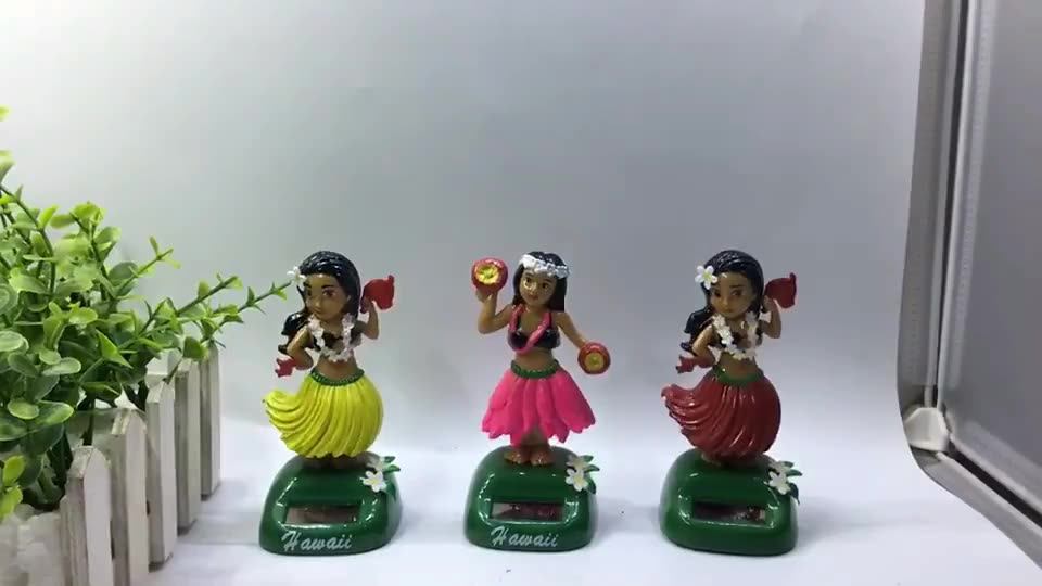 Muñeco Solar Hawaiano Para Salpicadero – Figura De Baile Sin Pilas, Decoración Animada Para Coche Y Oficina, Regalo Original Y Ecológico