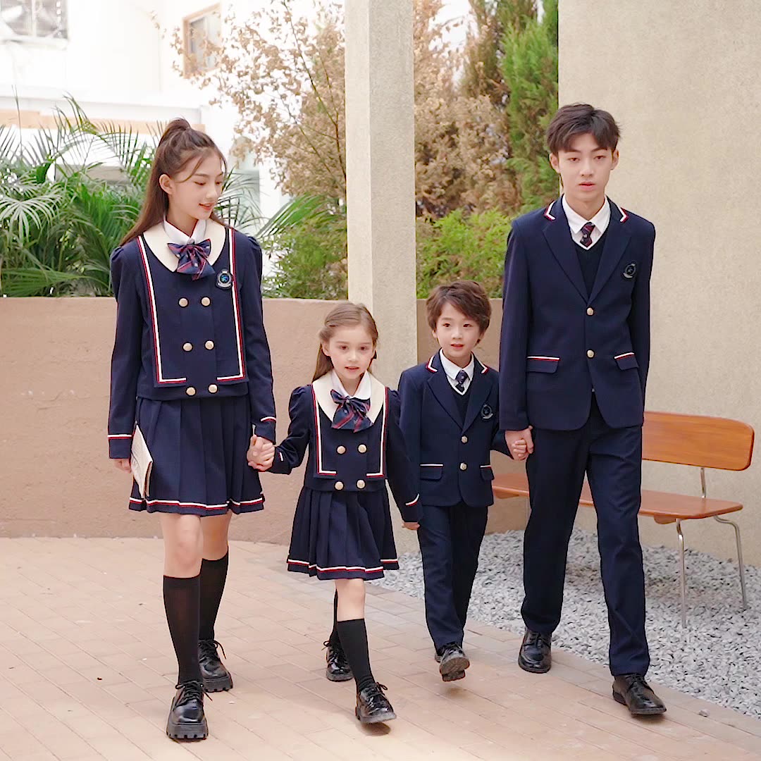 Custom Autumn And Winter Formal Suit Korean Boys And Girls Junior High  School And Primary School Uniforms - Buy Junior High School Uniform,Custom 