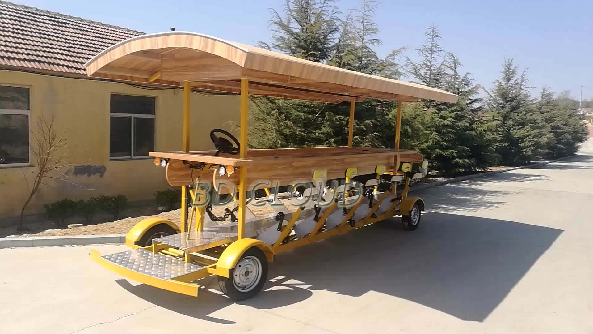 City Party Electric Special Tourist Bus Pedal Pub Beer Bike