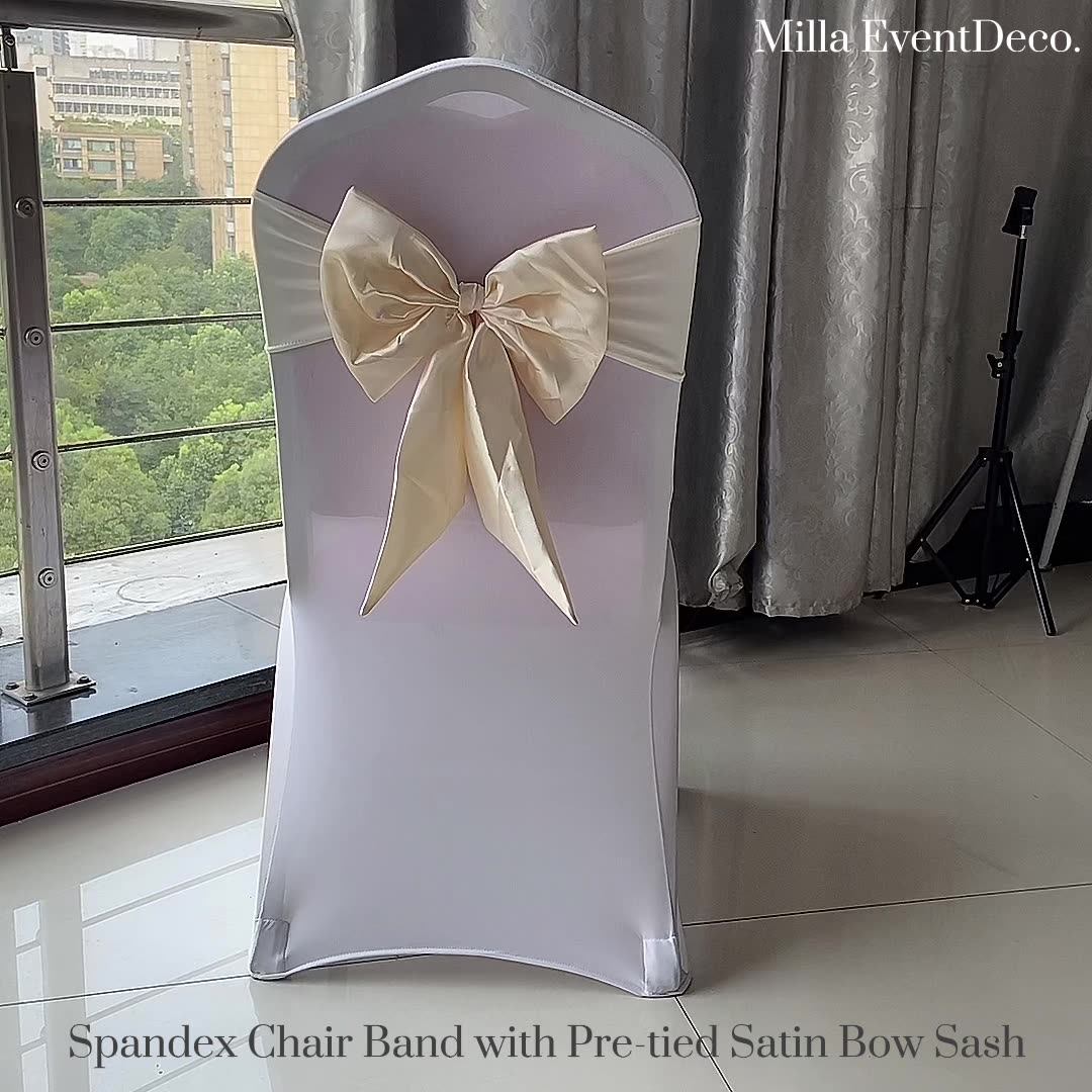 Chair Sash Spandex es Bows Premium Stretch Chair Cover Band With