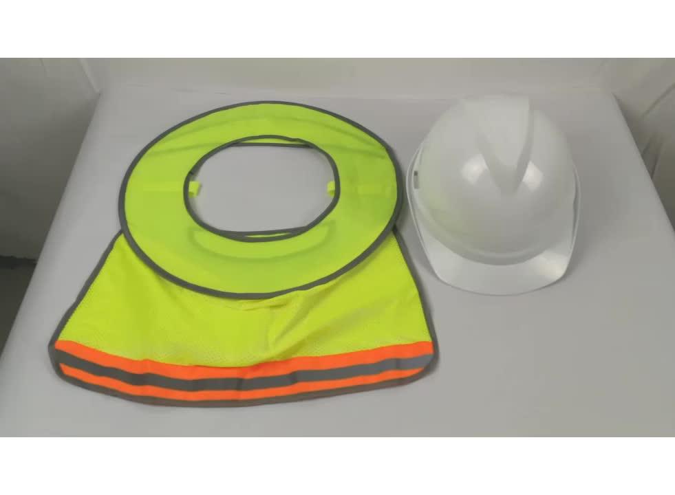 Customize High Visibility Mesh Hard Hat Sun Shield Orange/yellow