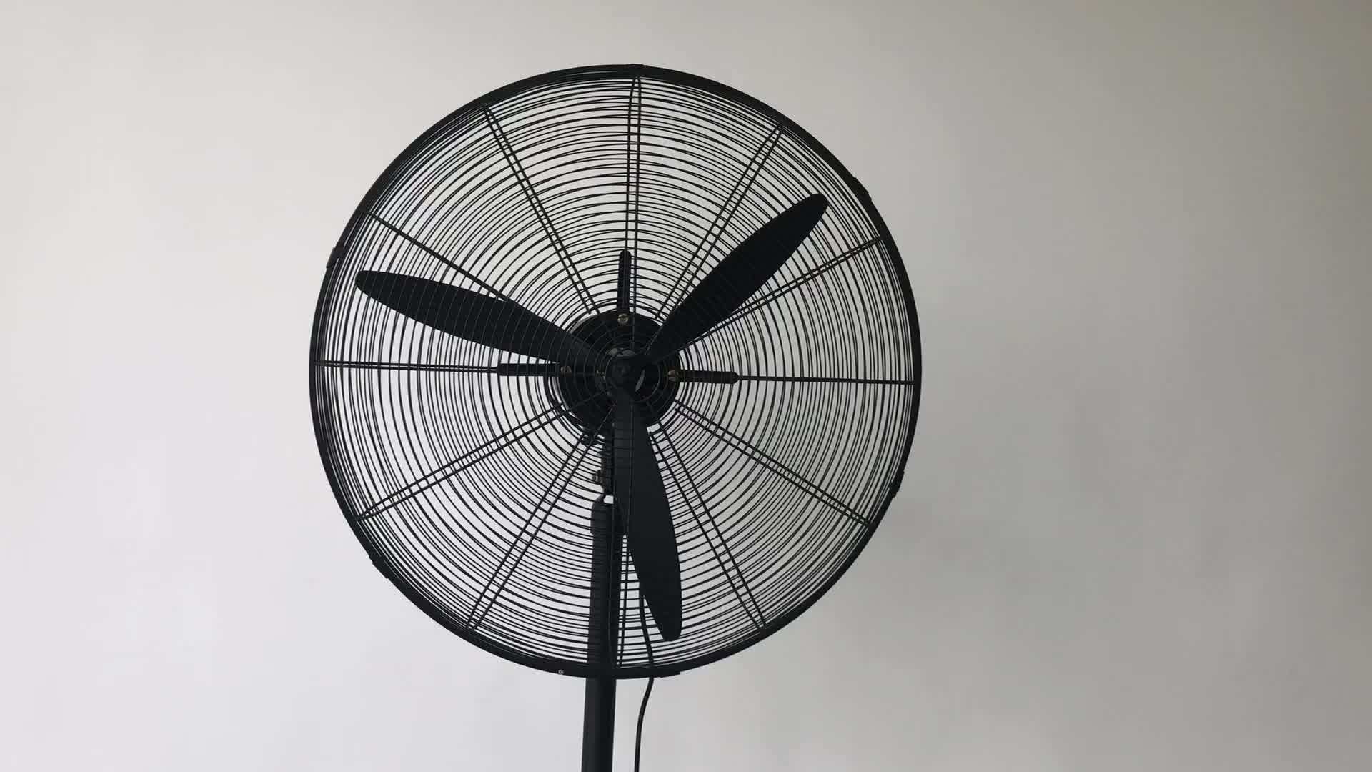 26" High Power Industrial Metal Stand Fan Cooling Air User For Home
