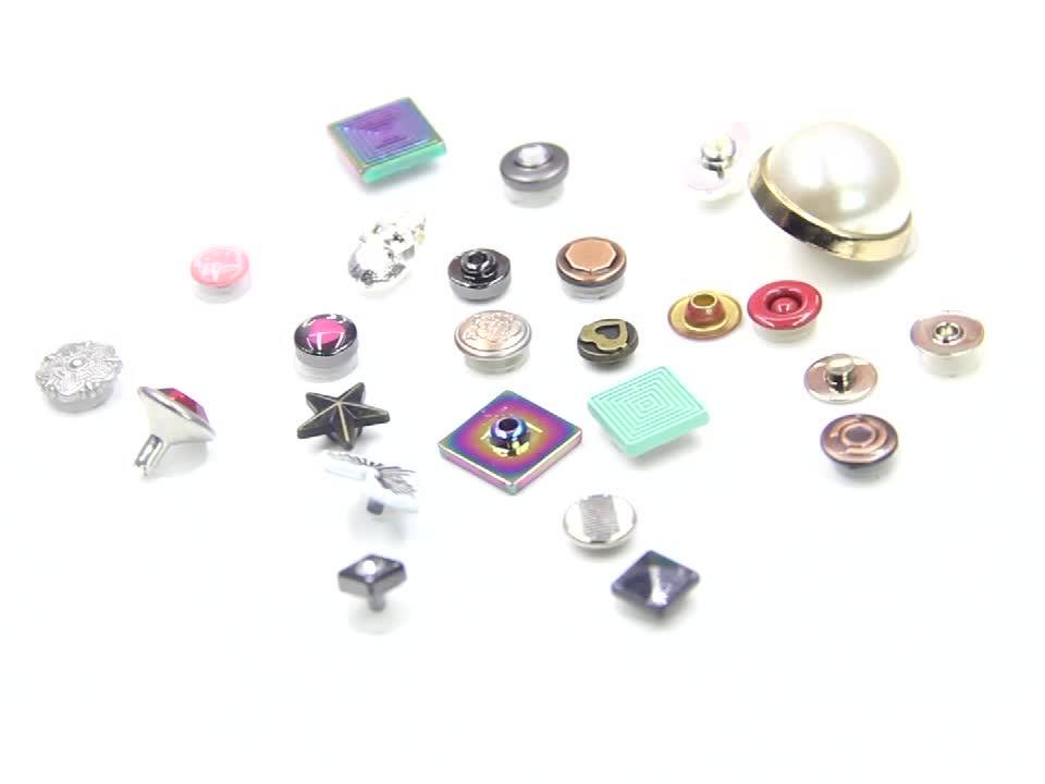 Custom Leather Crystal Rhinestone Decoration Rivet Metal Rivet For