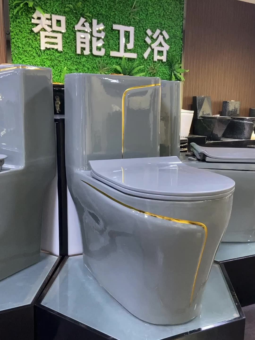 Chinese Sanitary Ware Bathroom Ceramic Toilets Luxury Colored Toilet