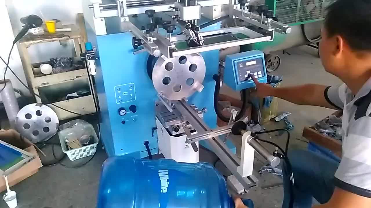 5 Gallon Mineral Water Bottle Cylinder Pneumatic Screen Printing