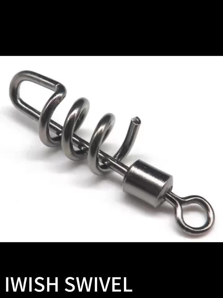 Stainless Steel Fishing Swivel Snap Rolling Barrel Swivels With Screwed