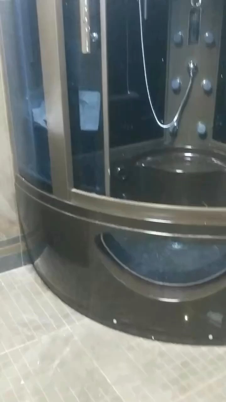 Steam Bath Shower Black Arc Shower Room Standing Massage Luxurious