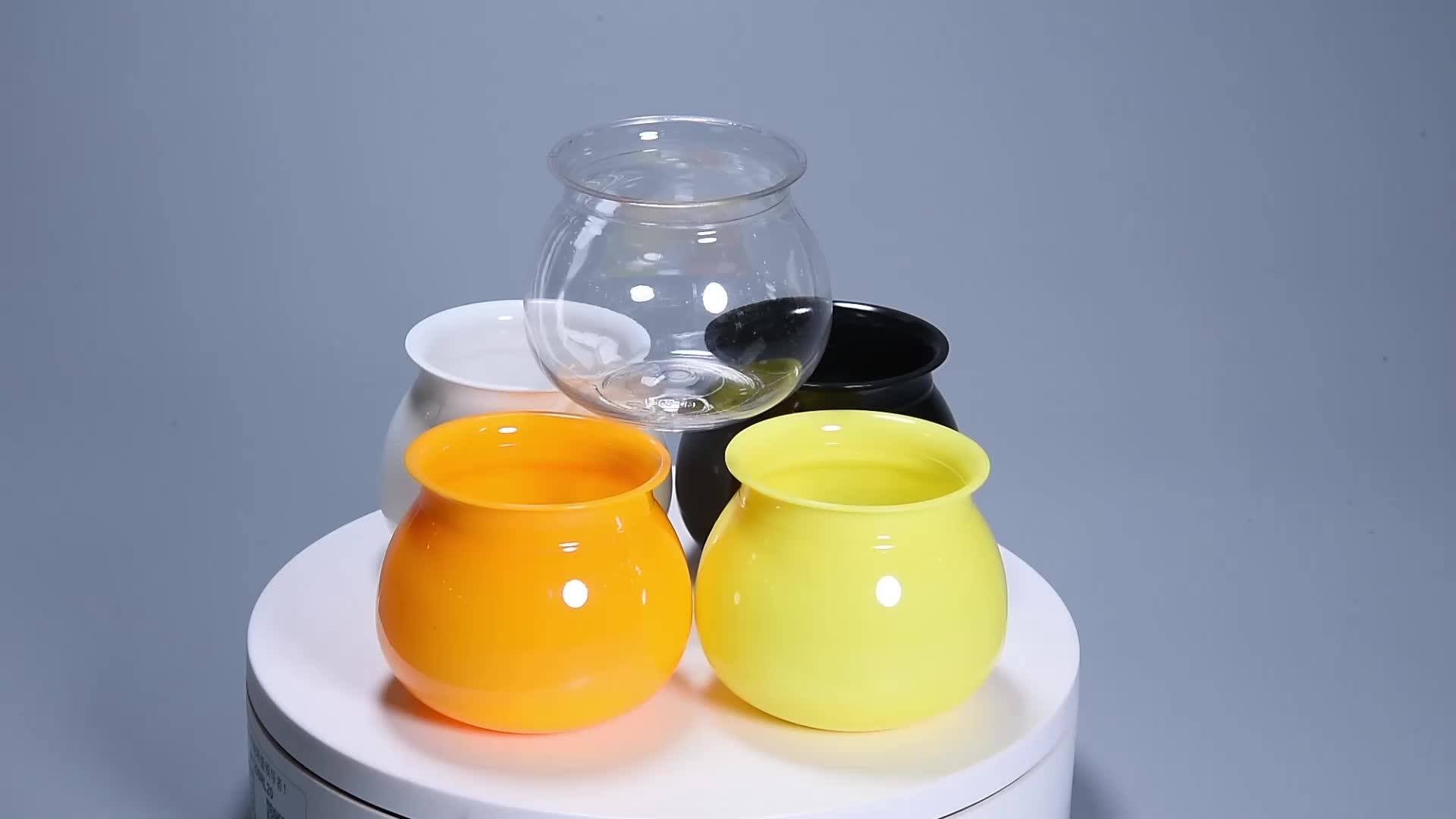 Round Ball Shape Plastic Cup Dessert Pudding,Wholesale Disposable Clear