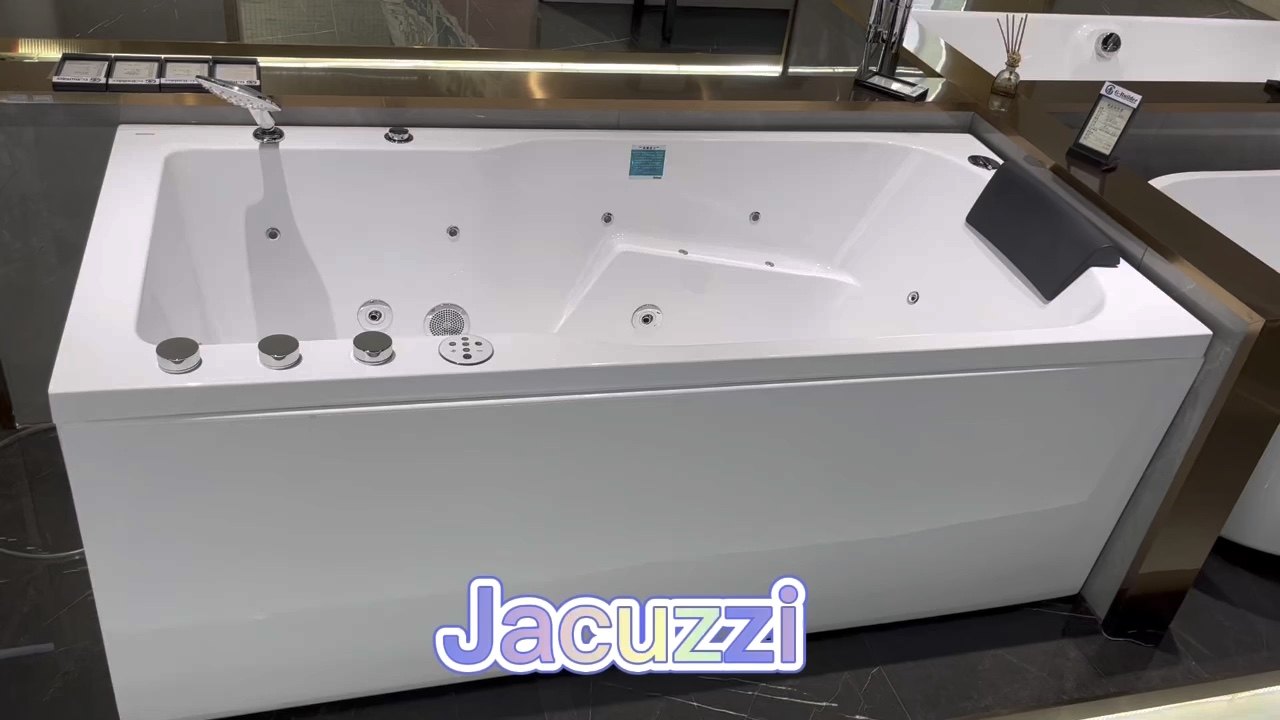 Wholesale Acrylic Massage Bathtub With Handle Deep Jetted Whirlpool