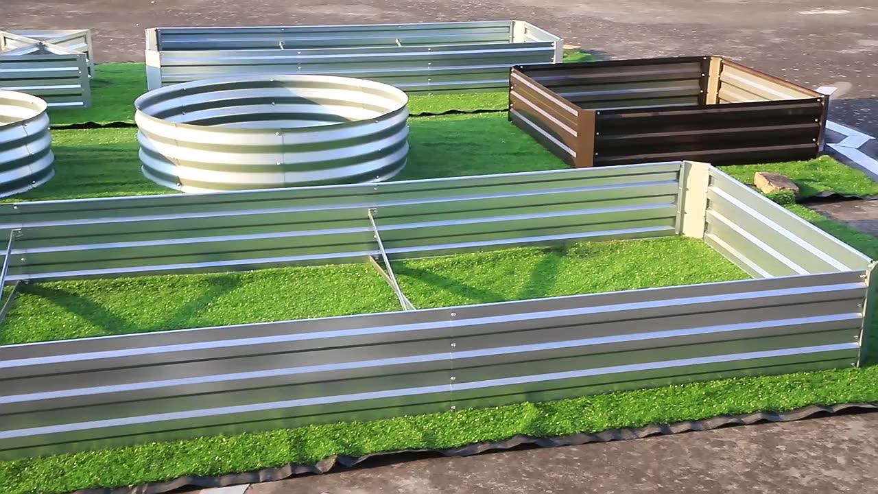 Raised Garden Bed Kit,Galvanized Raised Garden Beds Outdoor Planter Box