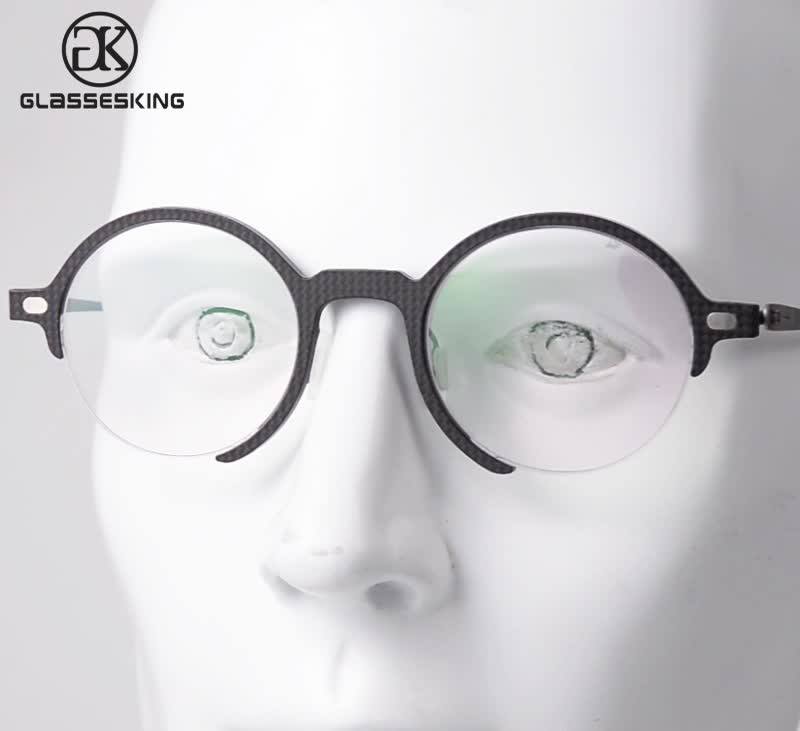 Carbon Fiber Glasses Lens Glasses With Titanium Frame Temple