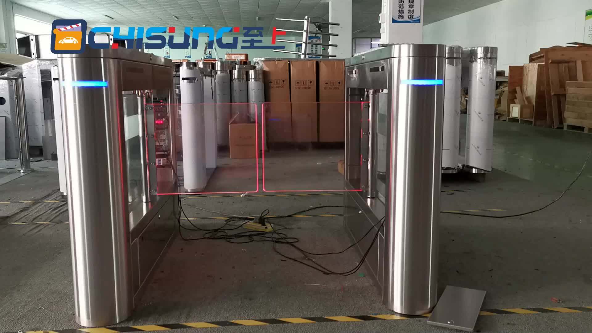 Pedestrian Access Control Electric Swing Gates Barrier Intelligent