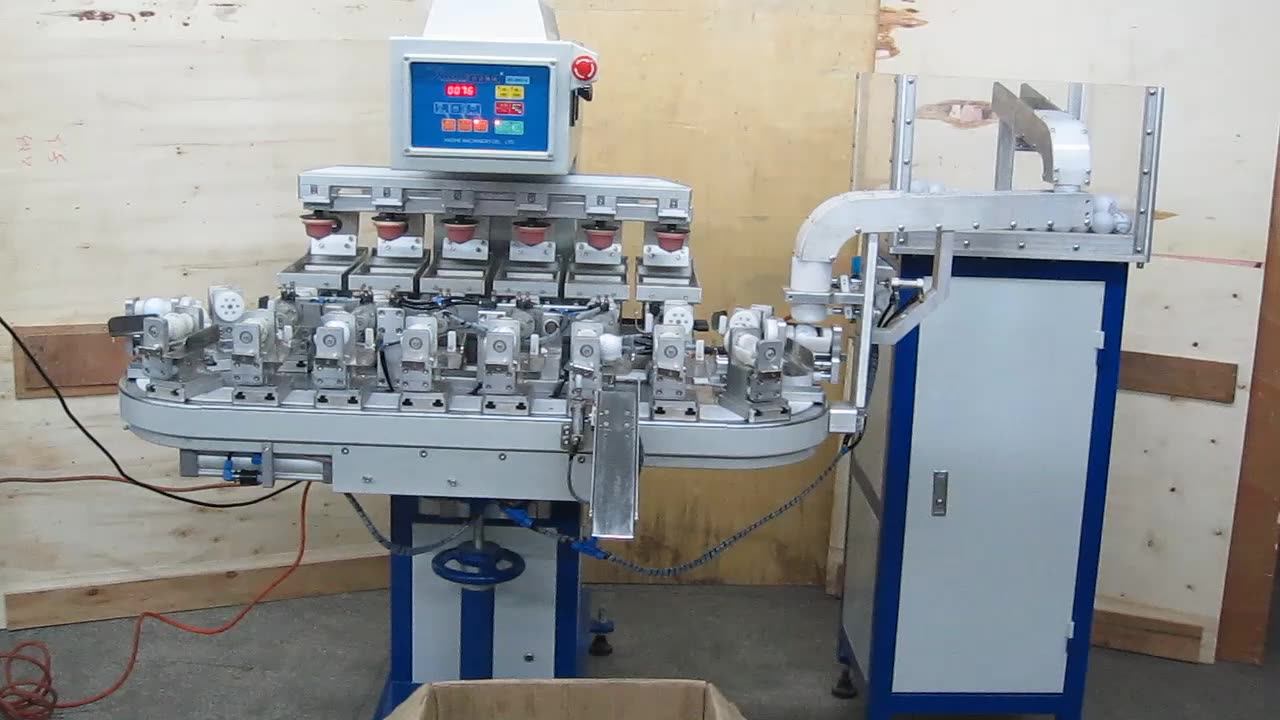 Full Automatic Pad Printer Four Colors Golf Ball Pad Printing Machinery