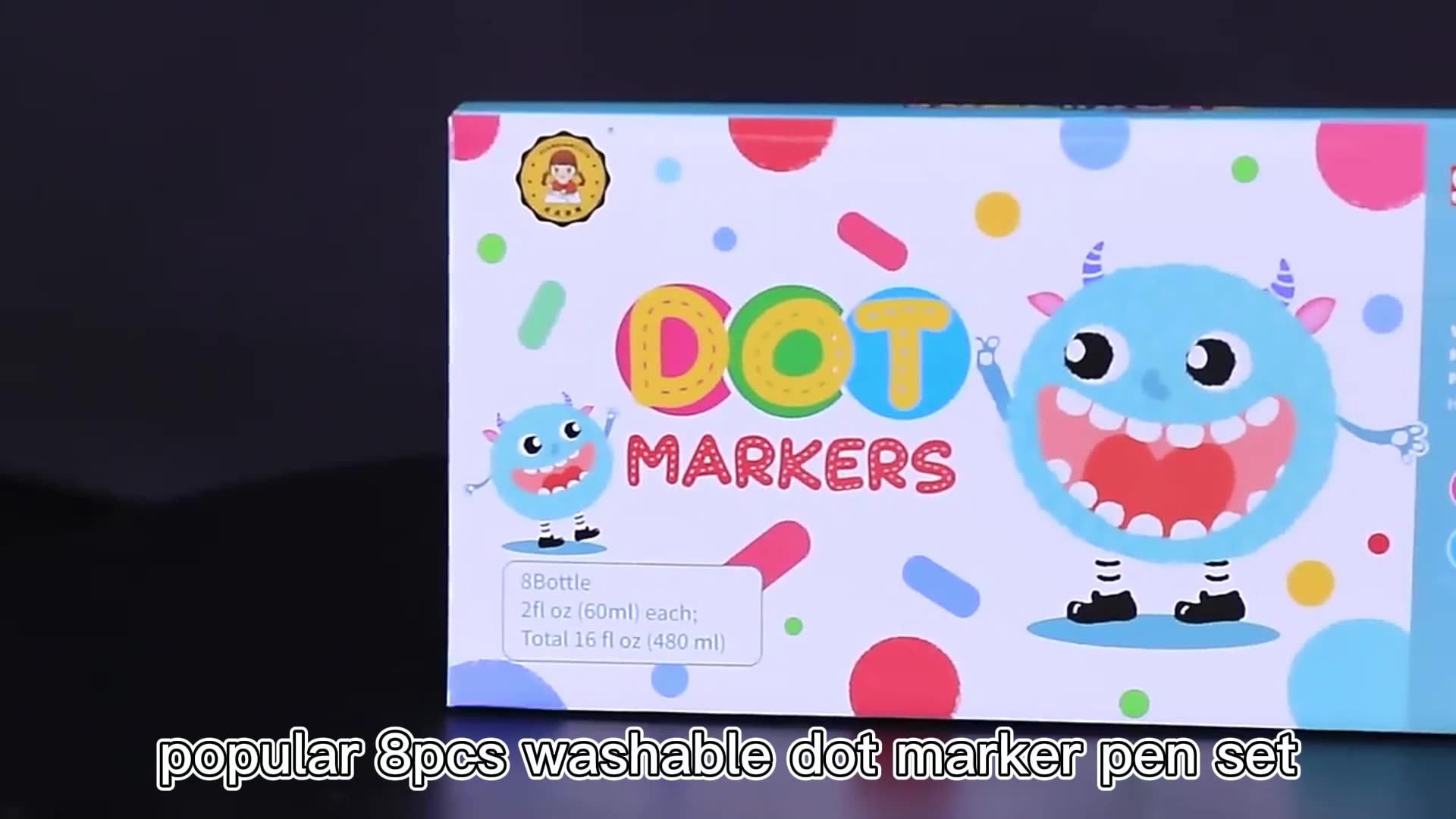 8 Colors Set Kids Dot Markers Washable Ink Painting Marker Nontoxic