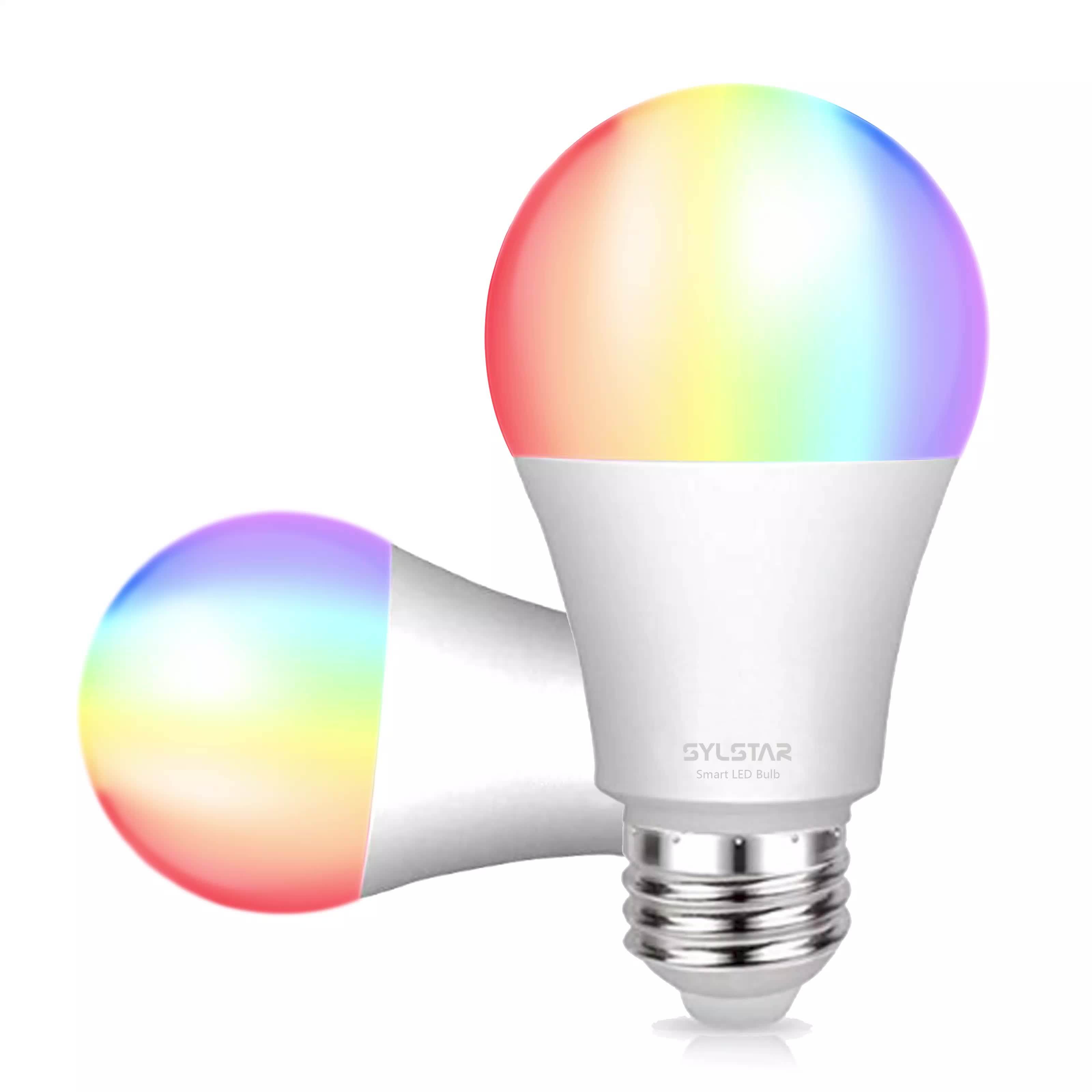 Amazon Hot Selling Smart Bulb 9w E26/e27/b22 Rgb Tuya Alexa Control
