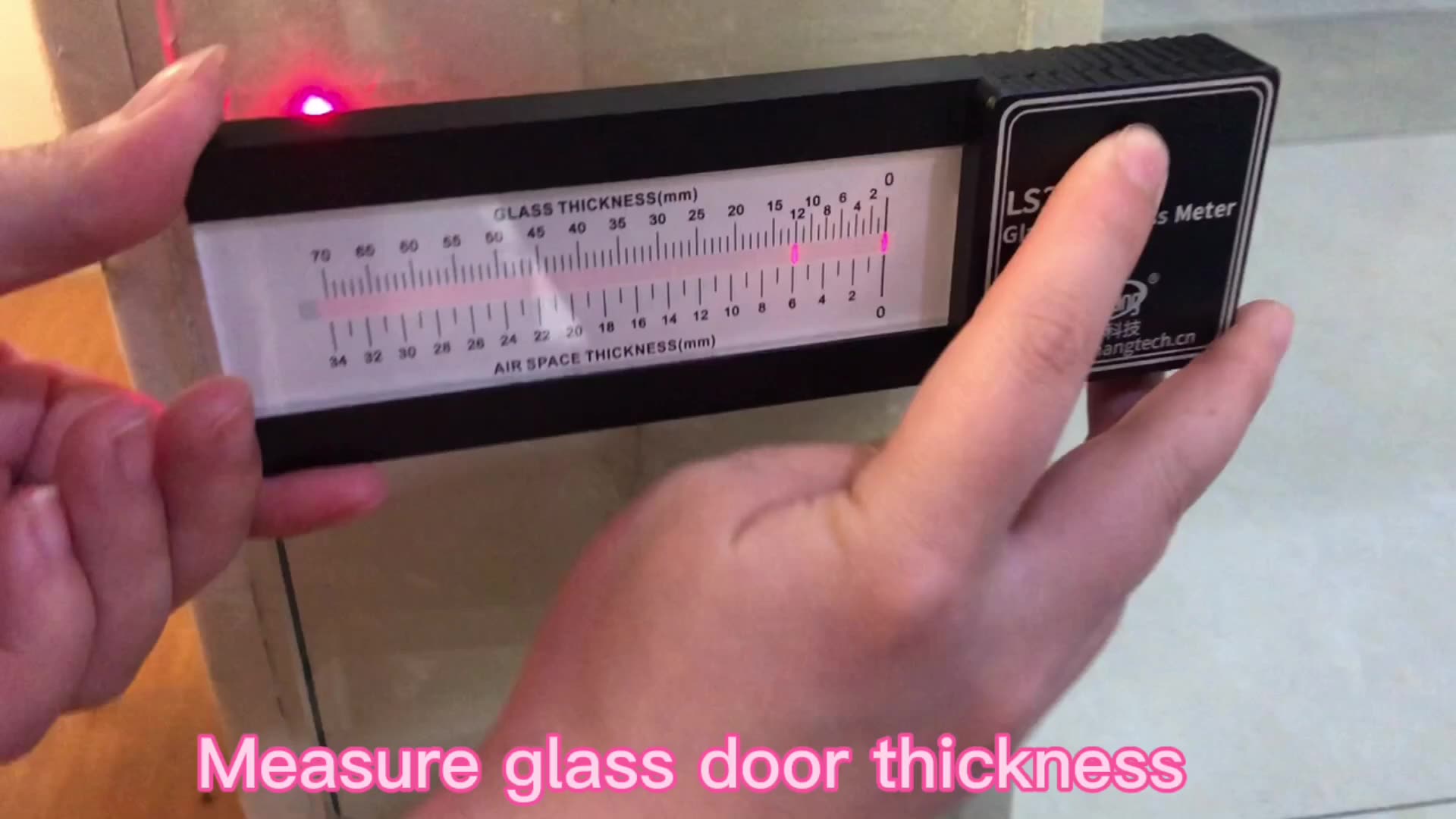 Linshang Ls200 0.5mm Accuracy Laser Glass Thickness Gauge Meter For Low