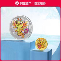 2024 Year of the Dragon Zodiac Round Gold and Silver Coin Set 3 Grams of Gold 15 Grams of Silver Year of the Dragon Gold and Silver Coins Year of the Dragon Commemorative Coins